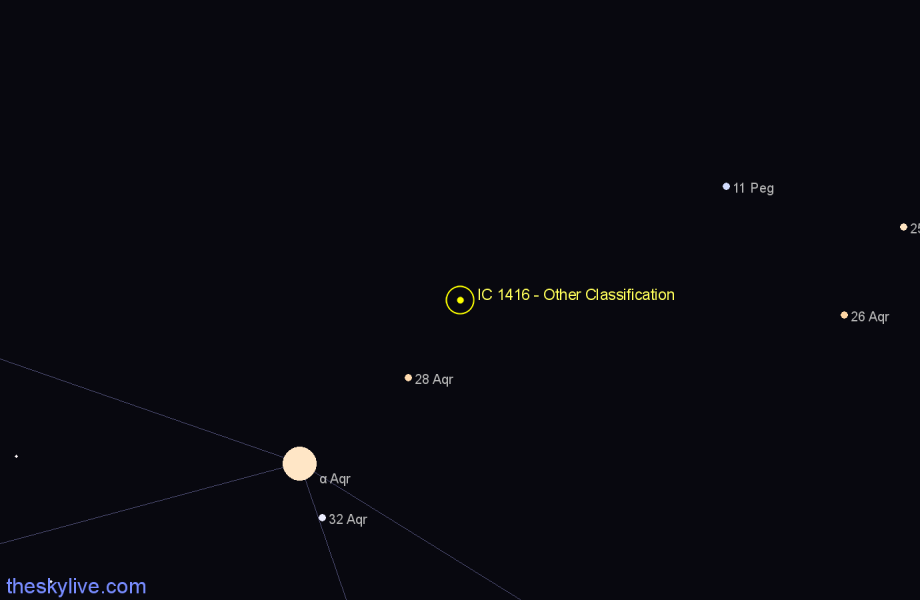 Finder chart IC 1416 - Other Classification in Aquarius star