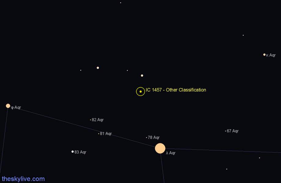 Finder chart IC 1457 - Other Classification in Aquarius star