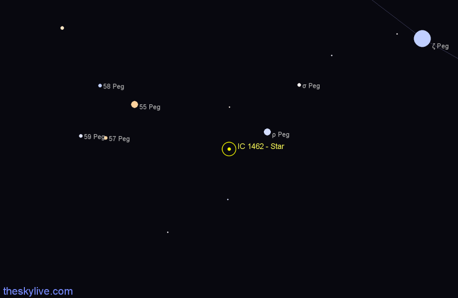 Finder chart IC 1462 - Star in Pegasus star