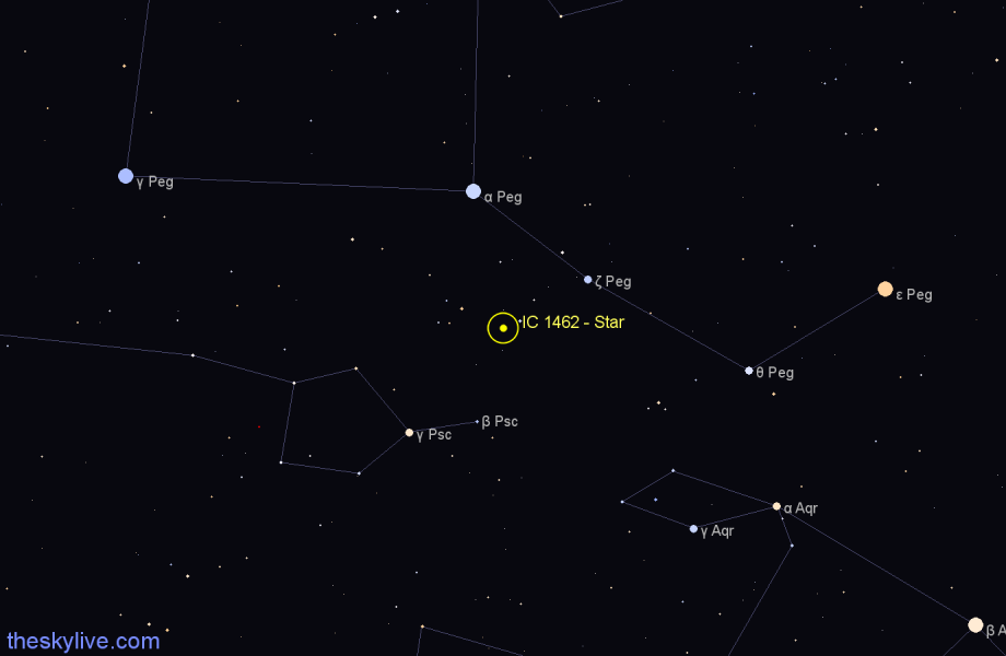 Finder chart IC 1462 - Star in Pegasus star