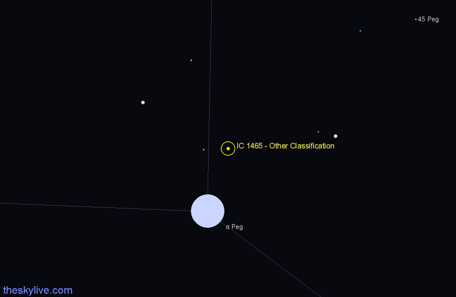 Finder chart IC 1465 - Other Classification in Pegasus star