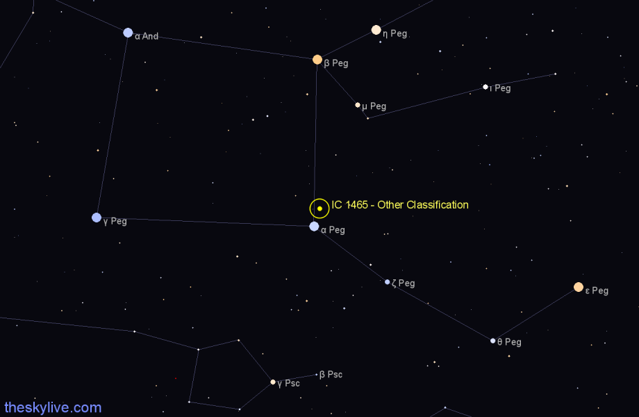 Finder chart IC 1465 - Other Classification in Pegasus star