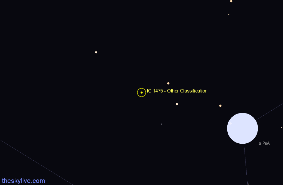 Finder chart IC 1475 - Other Classification in Sculptor star