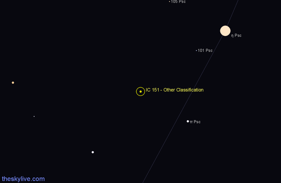 Finder chart IC 151 - Other Classification in Pisces star