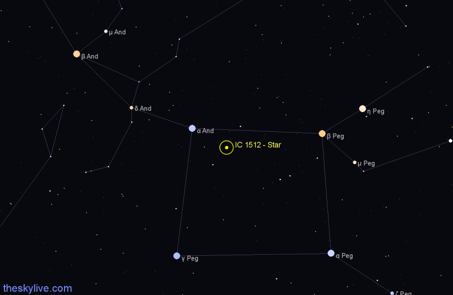 Finder chart IC 1512 - Star in Pegasus star