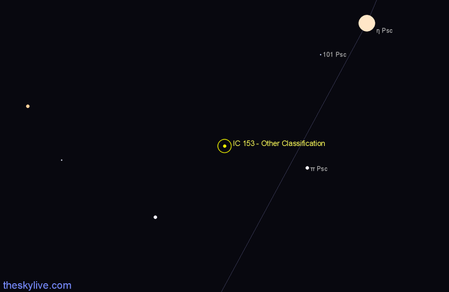 Finder chart IC 153 - Other Classification in Pisces star