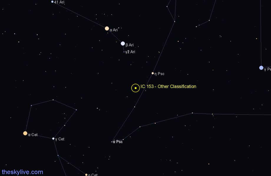 Finder chart IC 153 - Other Classification in Pisces star