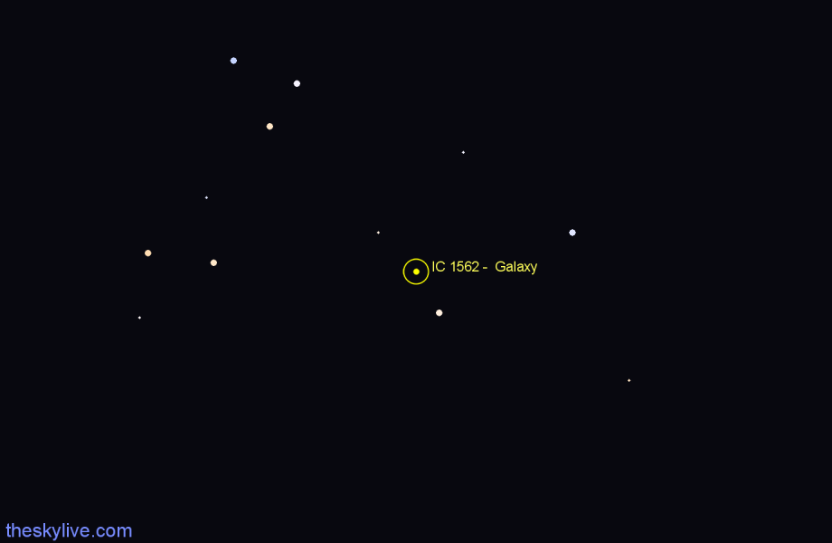 Finder chart IC 1562 - Galaxy in Cetus star