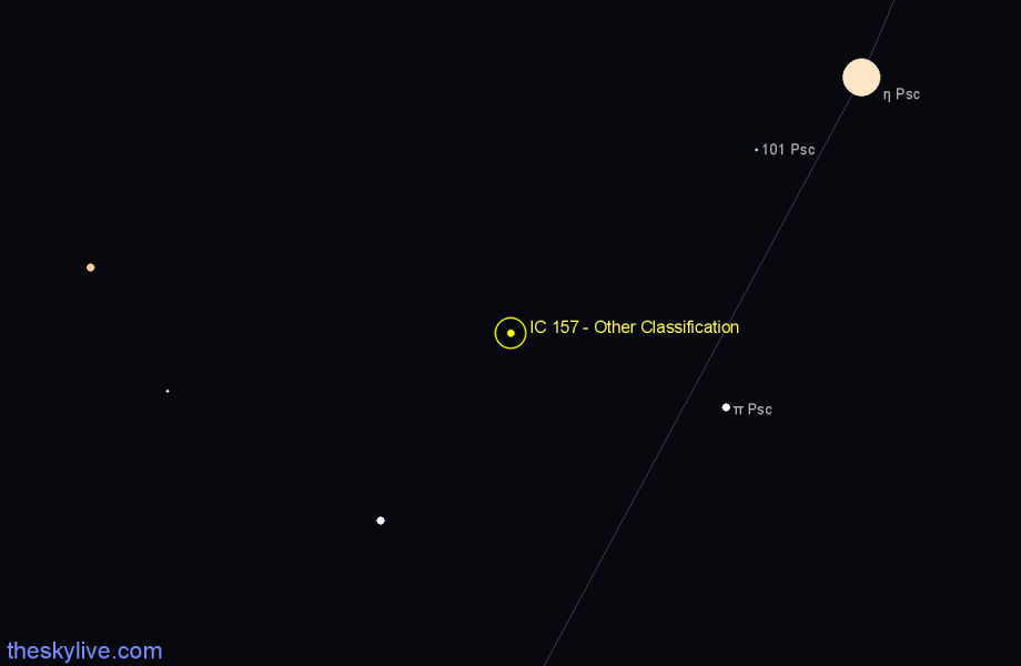 Finder chart IC 157 - Other Classification in Pisces star