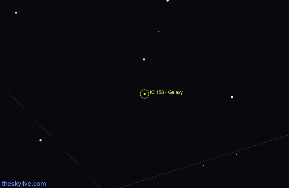 Finder chart IC 158 - Galaxy in Cetus star