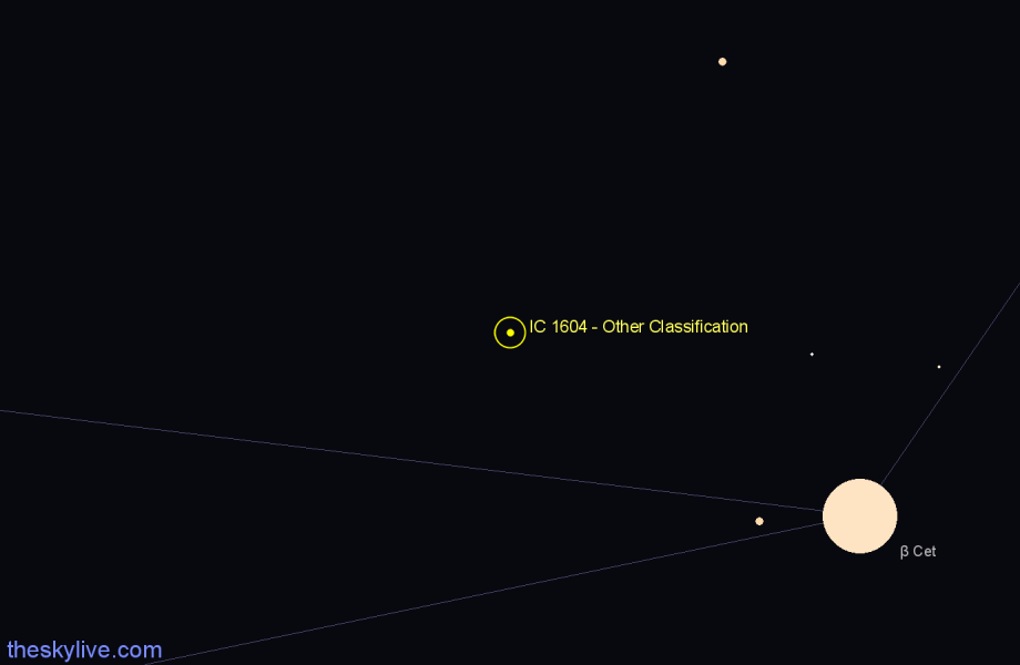Finder chart IC 1604 - Other Classification in Cetus star