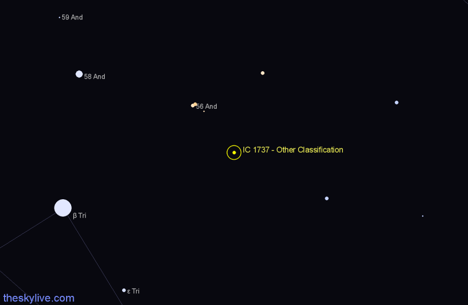 Finder chart IC 1737 - Other Classification in Andromeda star