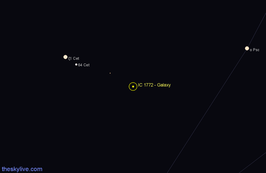 Finder chart IC 1772 - Galaxy in Pisces star