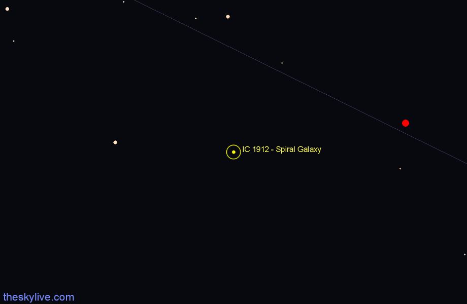 Finder chart IC 1912 - Spiral Galaxy in Horologium star