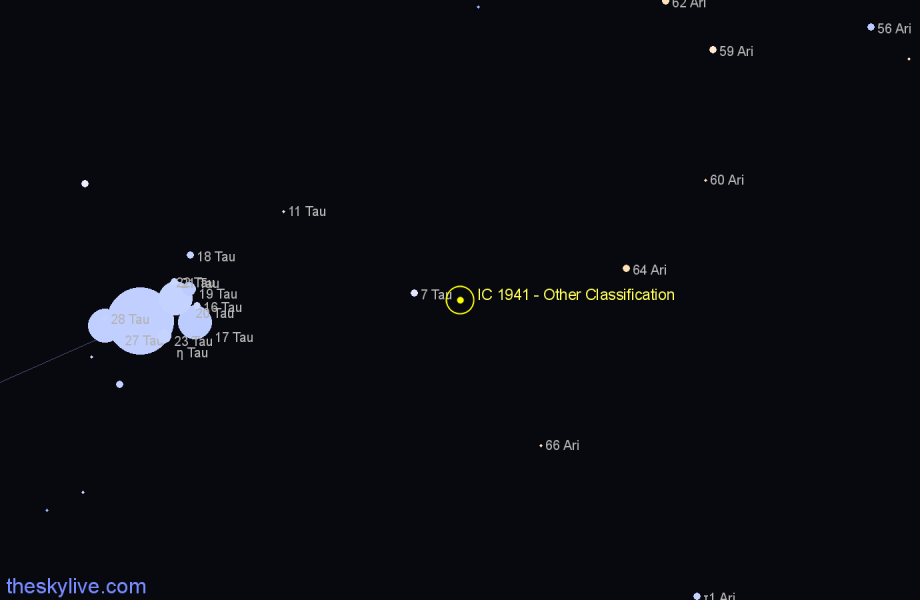 Finder chart IC 1941 - Other Classification in Taurus star
