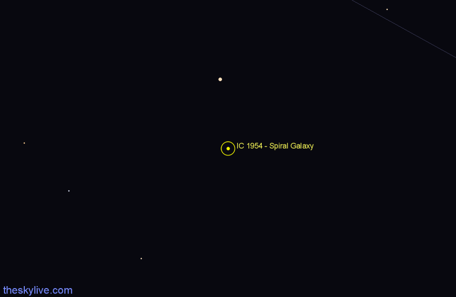 Finder chart IC 1954 - Spiral Galaxy in Horologium star