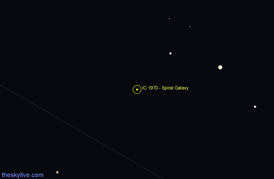 Finder chart IC 1970 - Spiral Galaxy in Horologium star