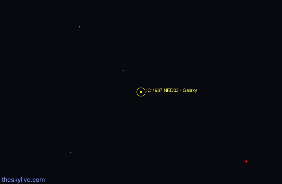 Finder chart IC 1987 NED03 - Galaxy in Reticulum star