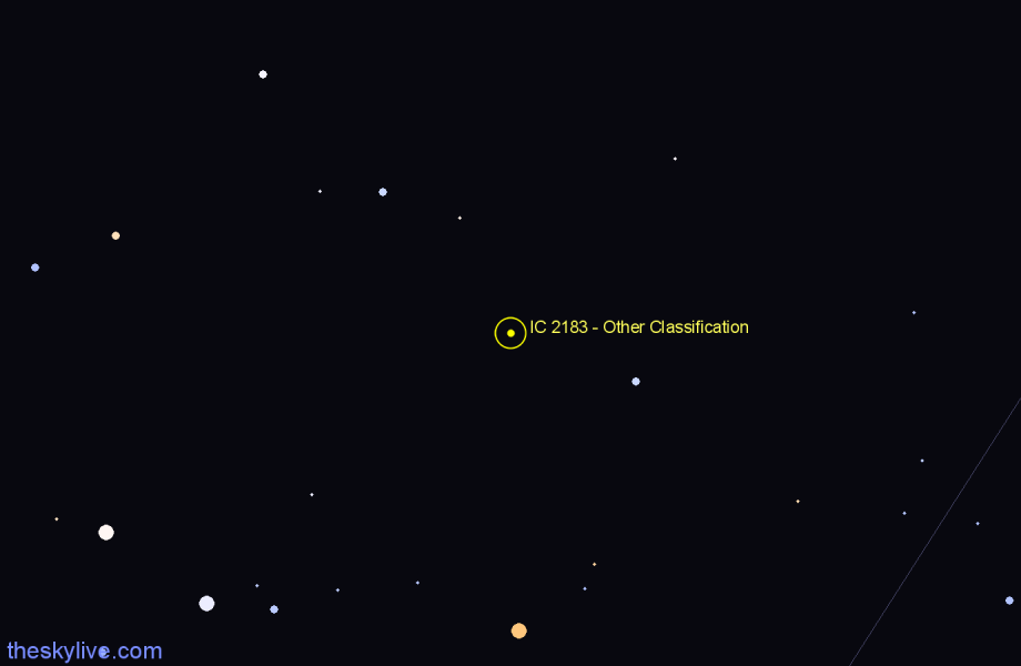 Finder chart IC 2183 - Other Classification in Canis Major star