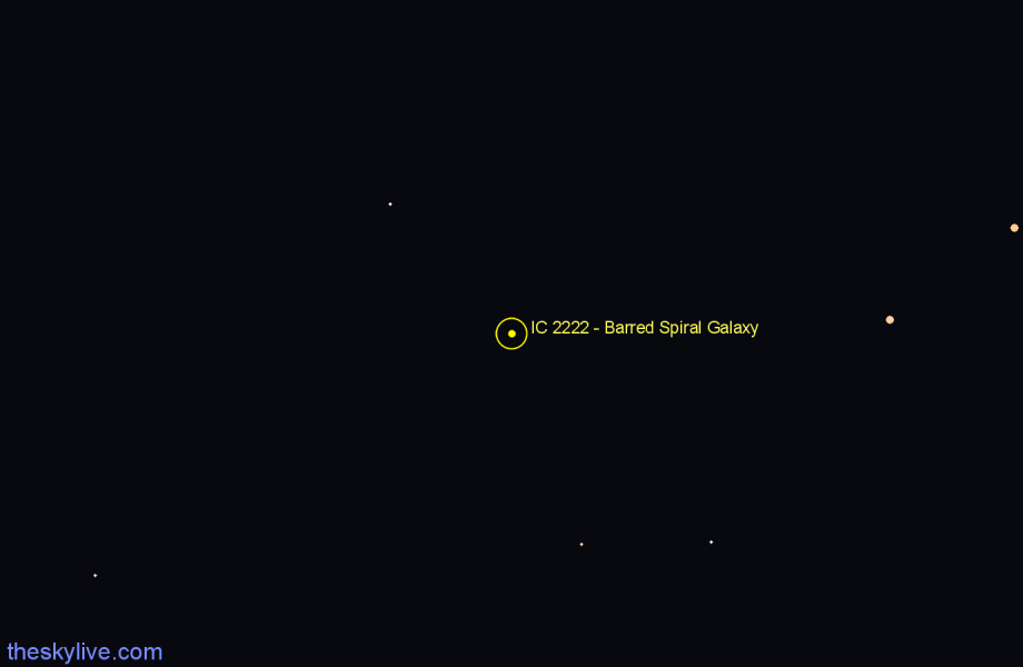 Finder chart IC 2222 - Barred Spiral Galaxy in Lynx star