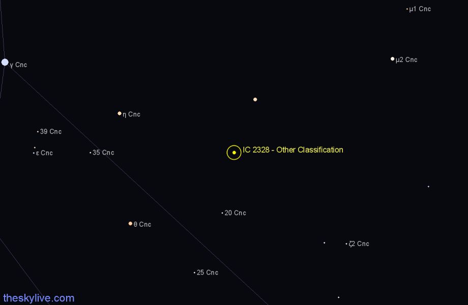 Finder chart IC 2328 - Other Classification in Cancer star