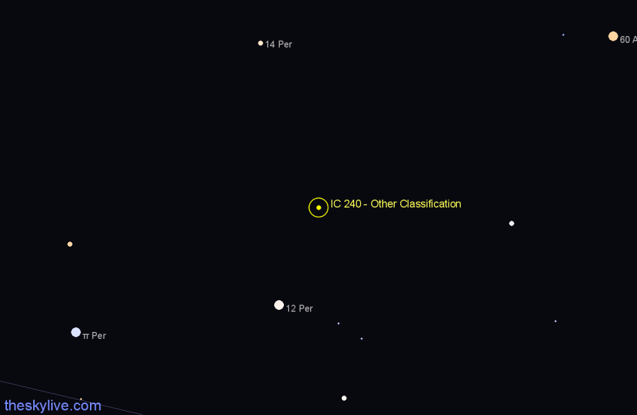 Finder chart IC 240 - Other Classification in Perseus star