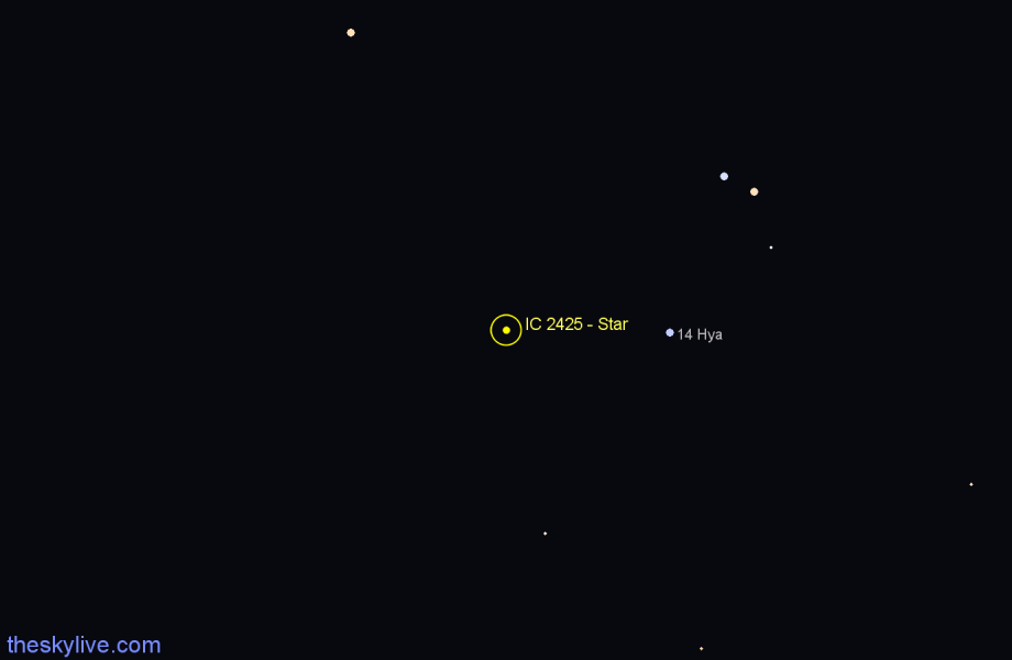 Finder chart IC 2425 - Star in Hydra star