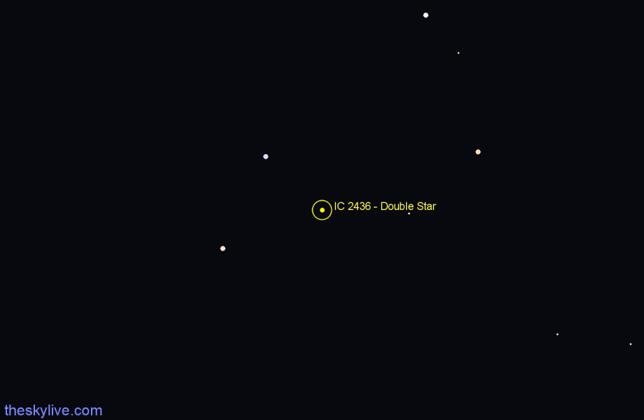 Finder chart IC 2436 - Double Star in Hydra star