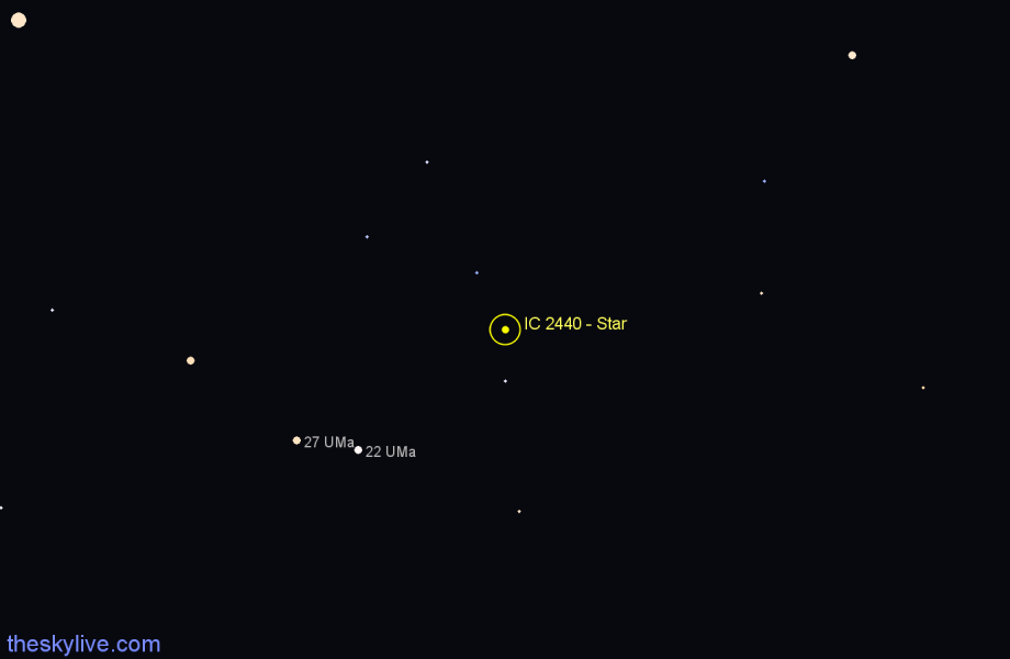 Finder chart IC 2440 - Star in Camelopardalis star