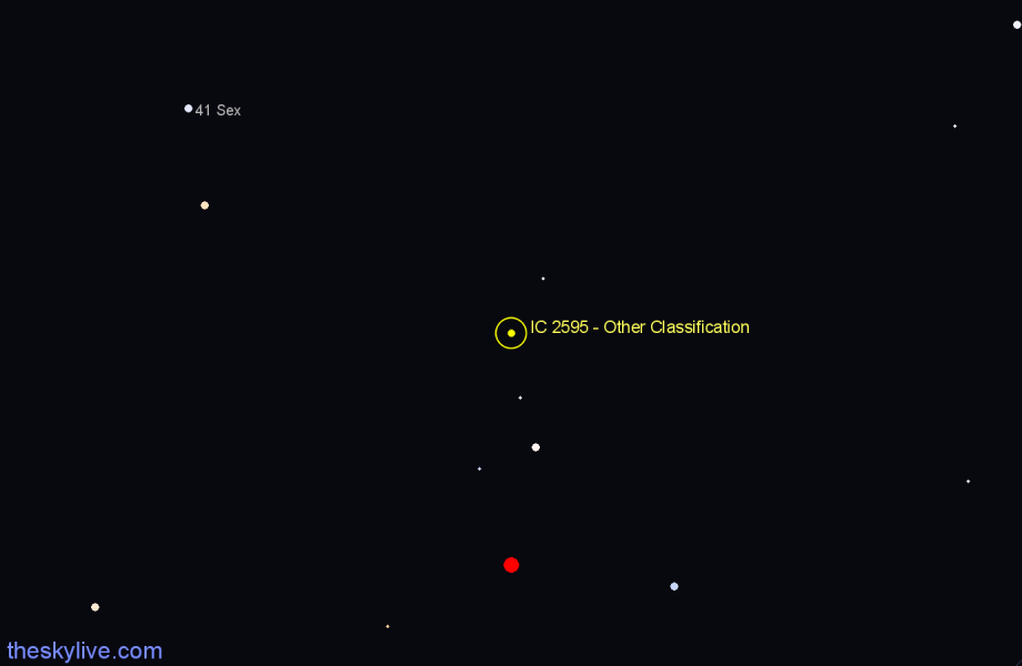 Finder chart IC 2595 - Other Classification in Sextans star