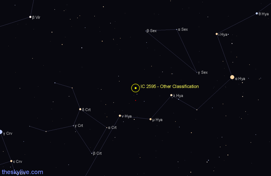 Finder chart IC 2595 - Other Classification in Sextans star