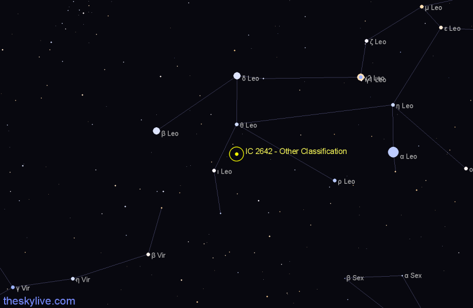 Finder chart IC 2642 - Other Classification in Leo star