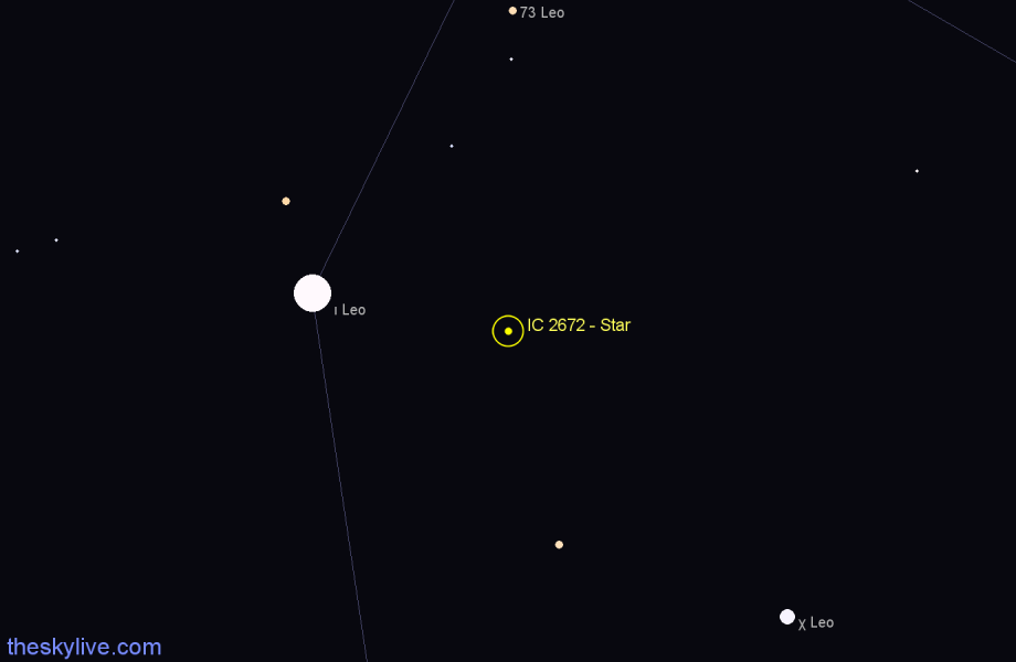 Finder chart IC 2672 - Star in Leo star