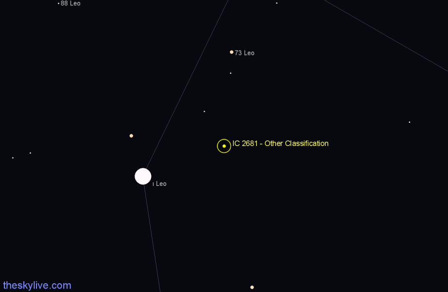 Finder chart IC 2681 - Other Classification in Leo star