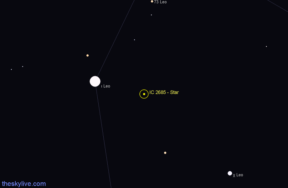 Finder chart IC 2685 - Star in Leo star