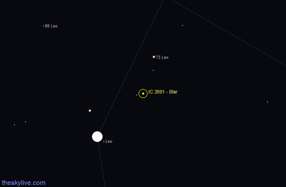 Finder chart IC 2691 - Star in Leo star