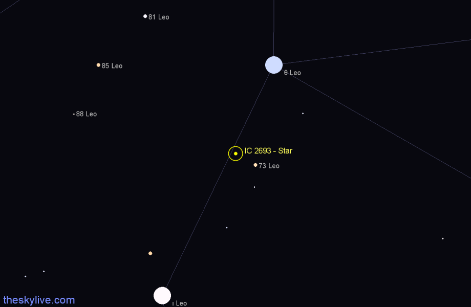 Finder chart IC 2693 - Star in Leo star