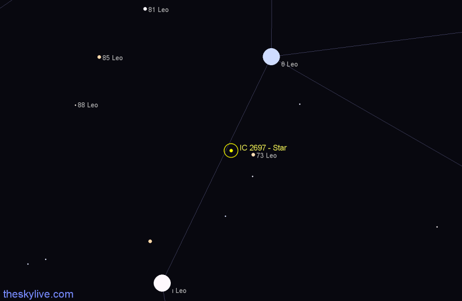 Finder chart IC 2697 - Star in Leo star