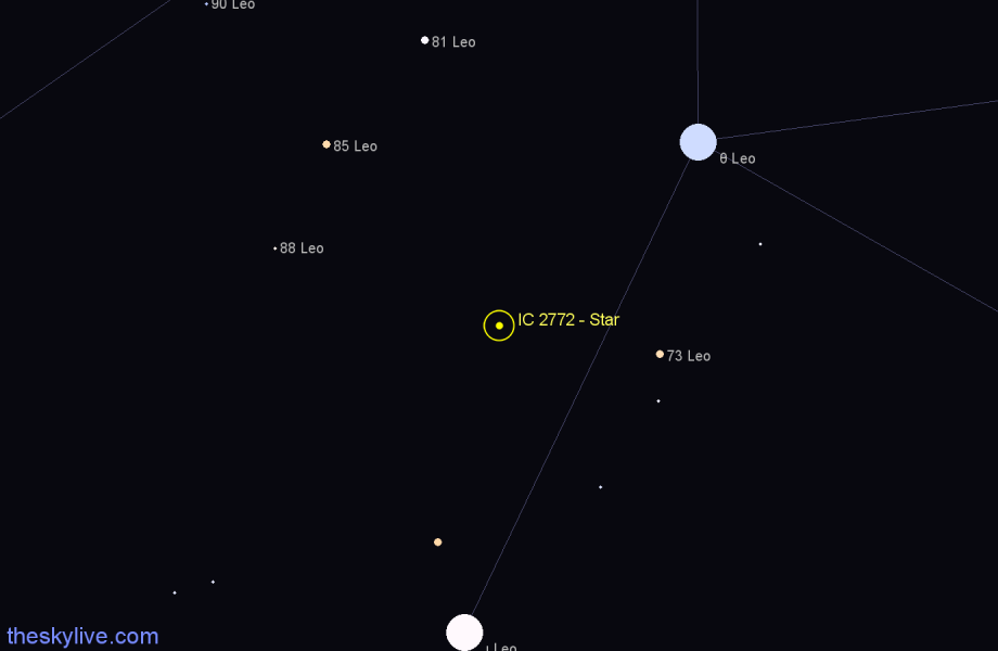 Finder chart IC 2772 - Star in Leo star