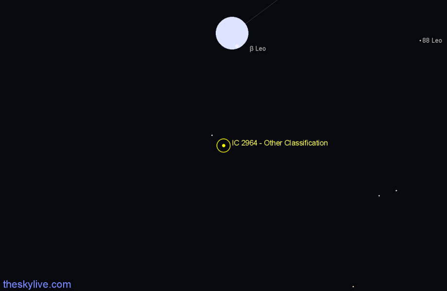 Finder chart IC 2964 - Other Classification in Leo star