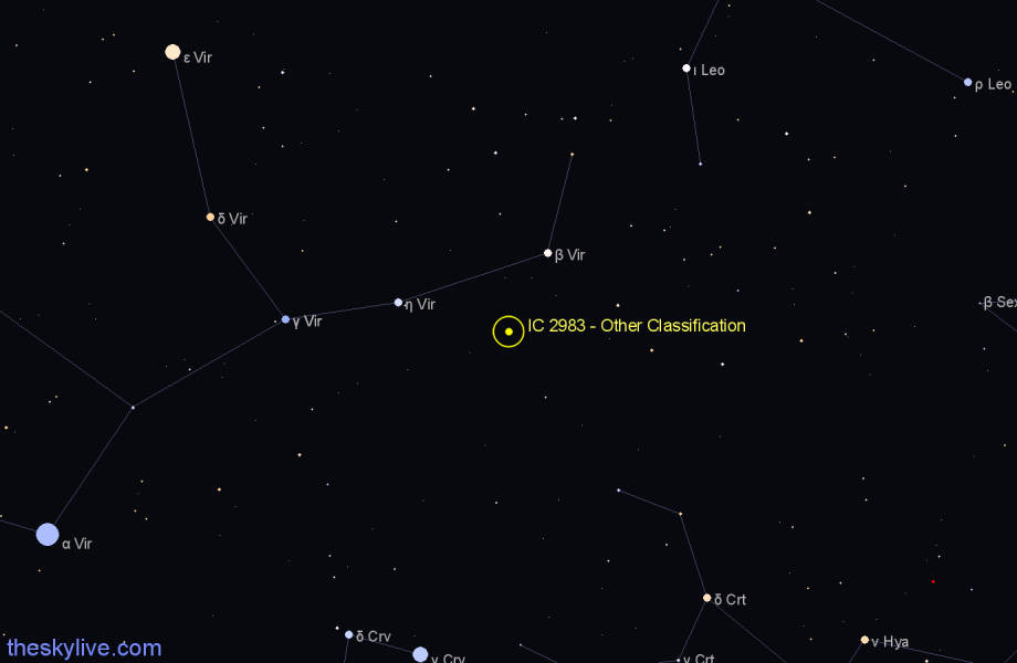 Finder chart IC 2983 - Other Classification in Virgo star