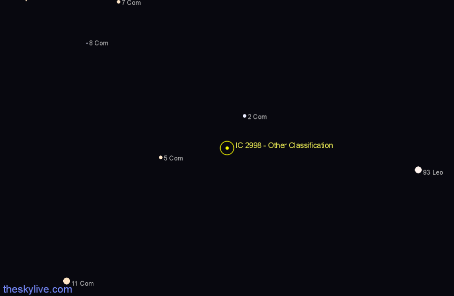 Finder chart IC 2998 - Other Classification in Coma Berenices star