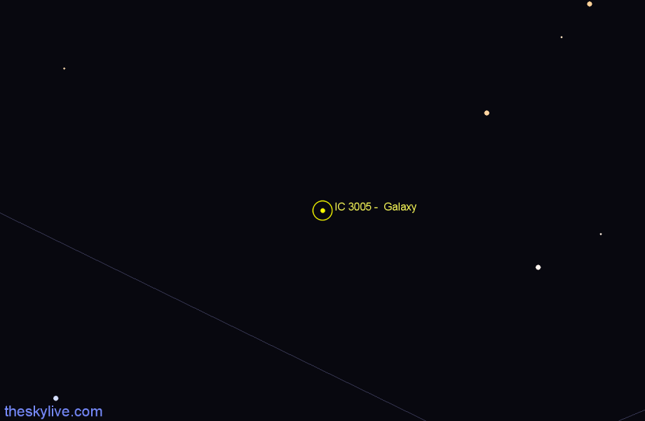 Finder chart IC 3005 - Galaxy in Hydra star