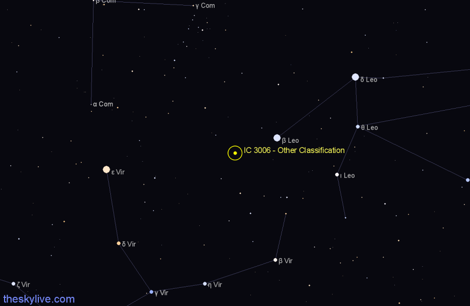 Finder chart IC 3006 - Other Classification in Virgo star