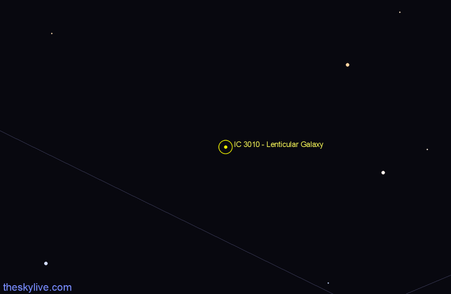 Finder chart IC 3010 - Lenticular Galaxy in Hydra star