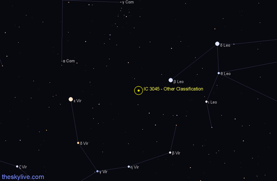 Finder chart IC 3045 - Other Classification in Virgo star