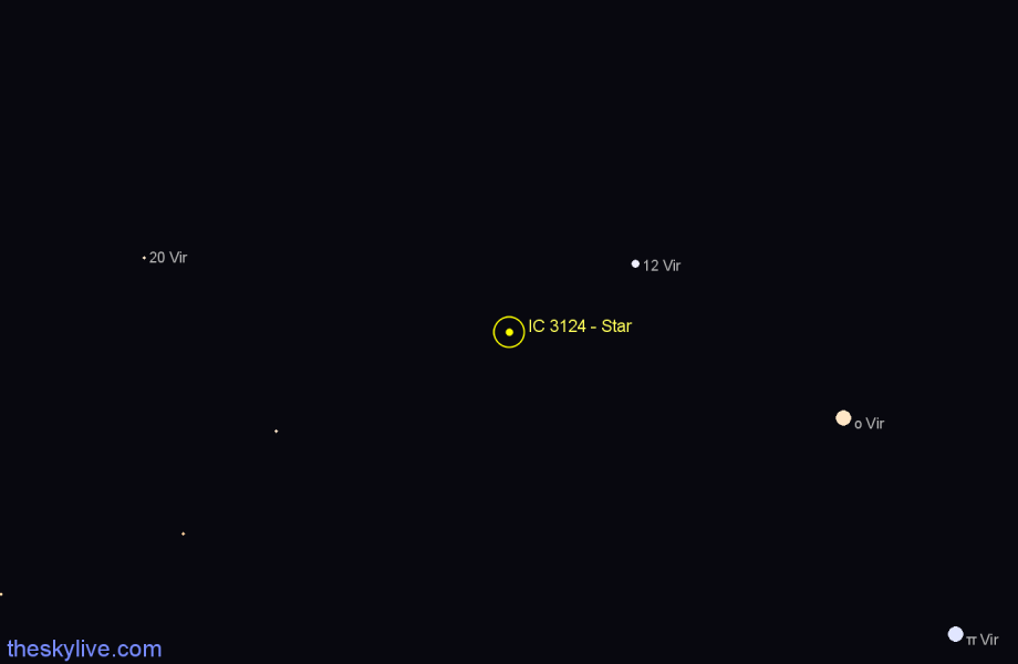 Finder chart IC 3124 - Star in Virgo star