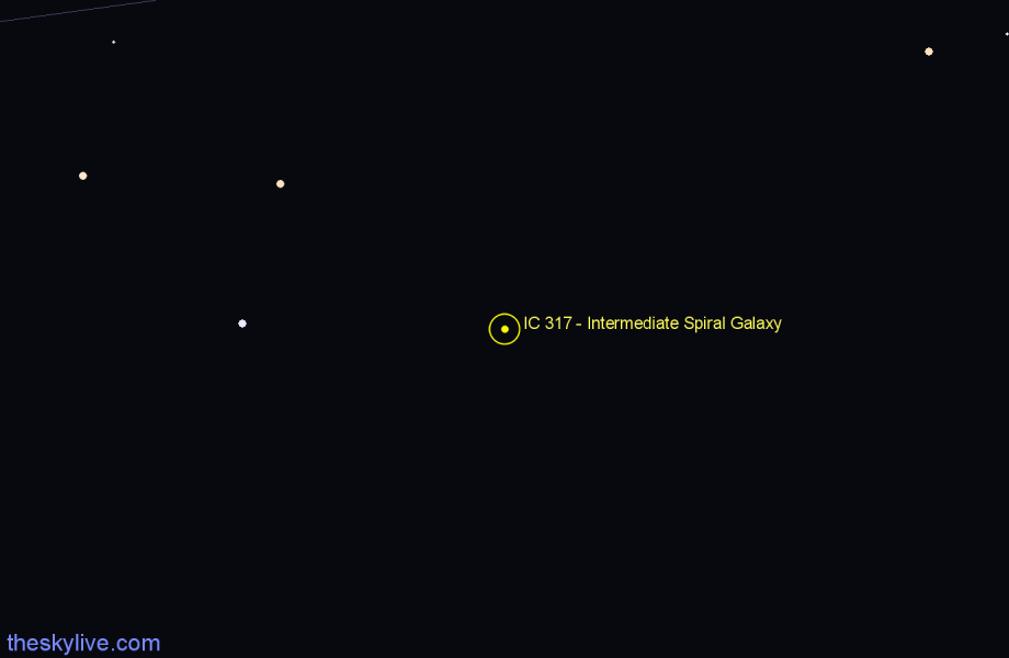 Finder chart IC 317 - Intermediate Spiral Galaxy in Eridanus star