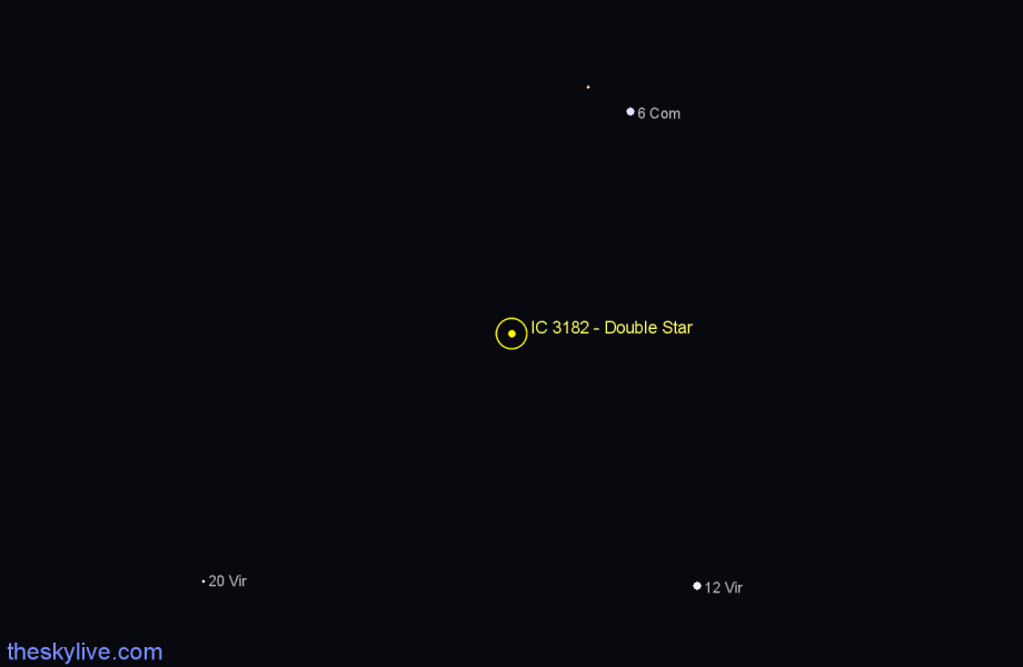 Finder chart IC 3182 - Double Star in Virgo star