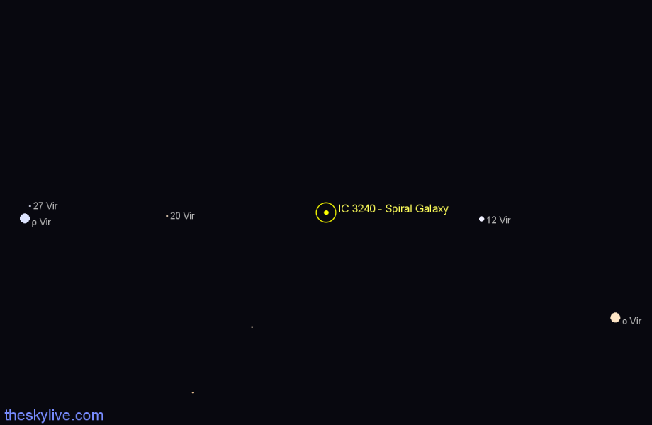 Finder chart IC 3240 - Spiral Galaxy in Virgo star